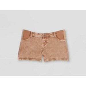 NEW ISABEL MATERNITY SHORTS Brown Distressed Side Panels VARIOUS SIZES